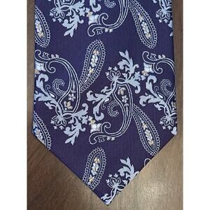 Blacker By Stanley Blacker Hand Made Purple Silk Men’s Neck Tie Made In China